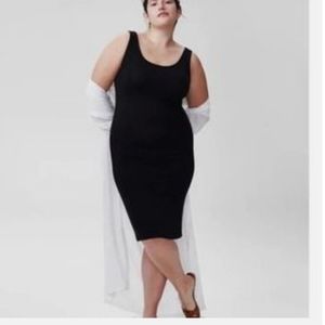 Universal Standard Black Midi Dress